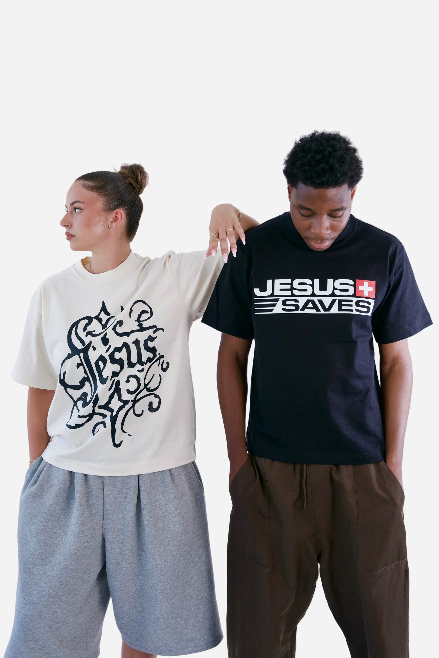 Jesus Saves Tee Black