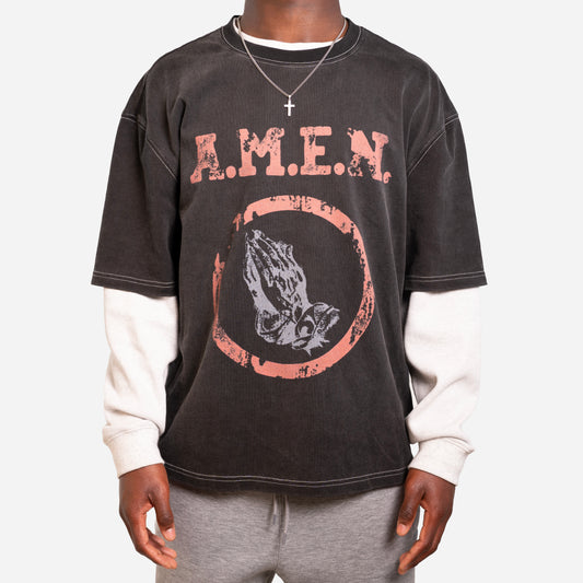 Amen Thermal layered tee